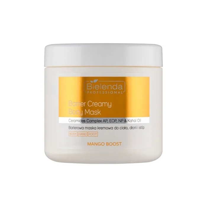 Bielenda Professional Mango Boost Barrier Cream Mask For Body, Hands, And Feet 600g