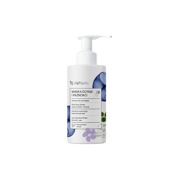 VIS PLANTIS Moisturising Hand and Nail Mask with Snail Slime, Olive Oil, and Urea 135ml