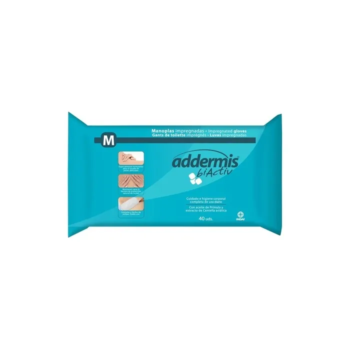 Indas Addermis Biactiv Impregnated Mittens 40 Units - Pack of 40