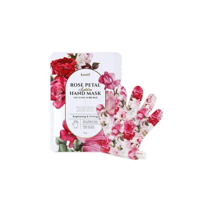 Petitfee Rose Petal Satin Hand Mask - Single Use