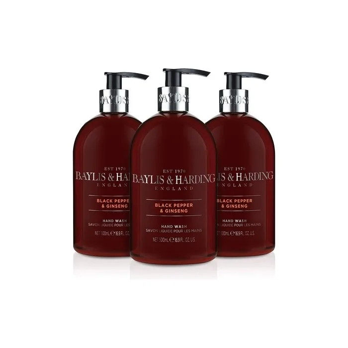 Baylis & Harding Men's Hand Wash Black Pepper and Ginseng 500ml