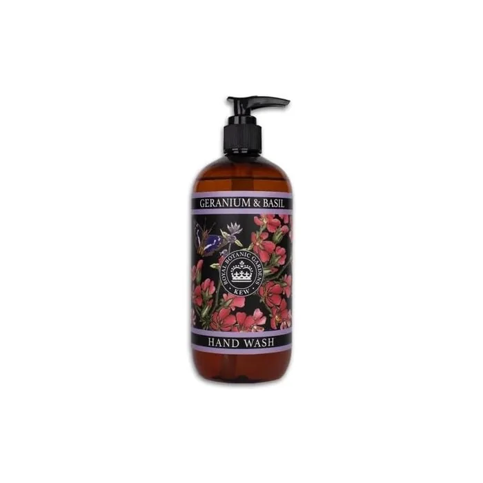 Kew Gardens Geranium and Basil Hand Wash Vegan Soap 500ml