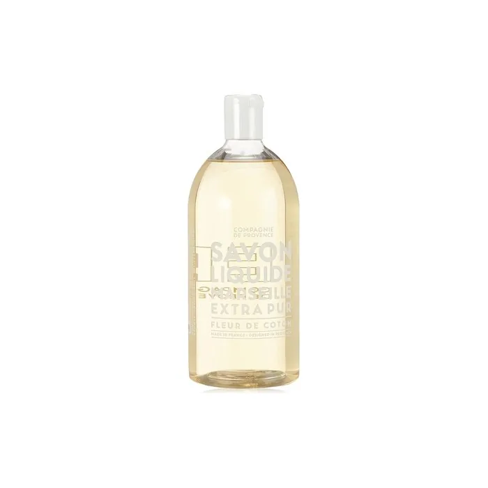 Compagnie de Provence Cotton Flower Liquid Soap 1000ml Refill Size Floral Delicate and Powdery Fragrance