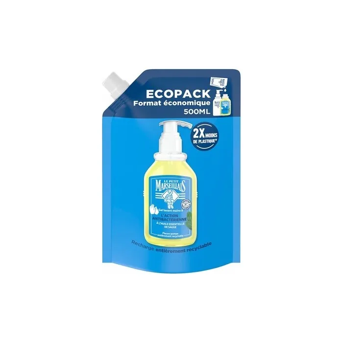 Le Petit Marseillais Antibacterial Hand Wash Gel Eco-Refill 500ml