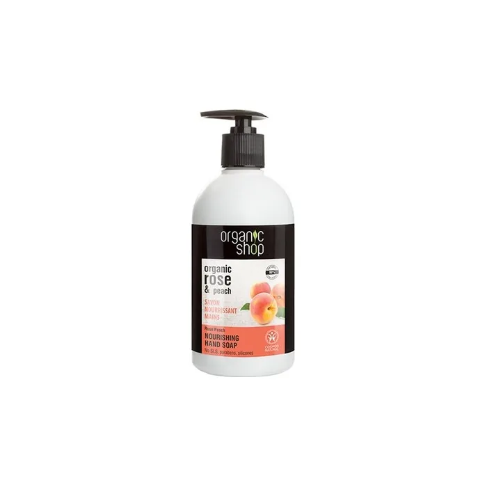 Organic Shop Rose Peach Hand Soap Nourishing 200ml