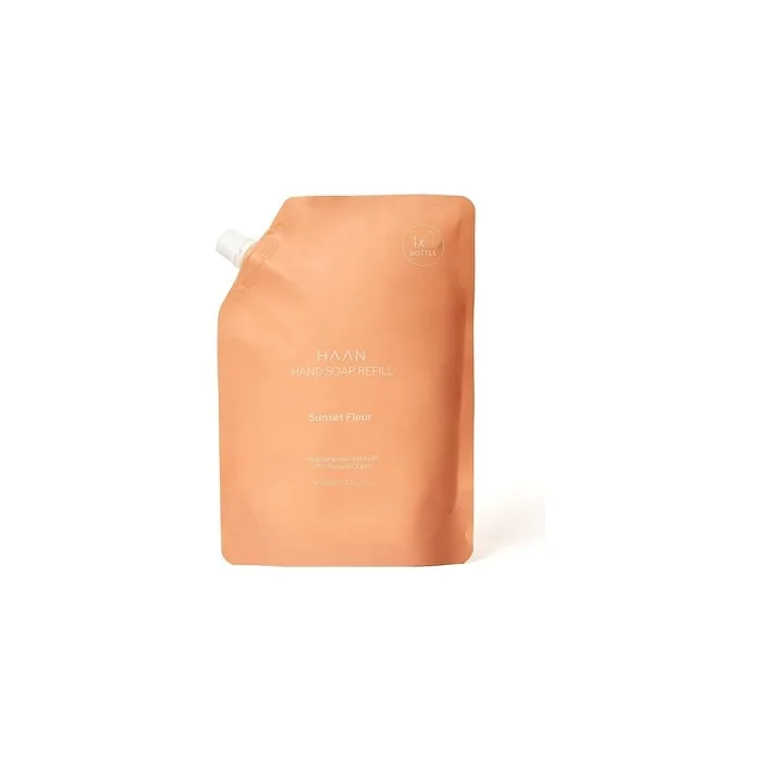 HAAN Sunset Fleur Hand Soap 350ml - Moisturizing and 95% Natural with Aloe Vera and Prebiotics