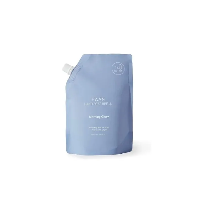 HAAN Refillable Hand Soap 350ml Moisturizing with 95% Natural Ingredients Aloe Vera and Prebiotics Morning Glory
