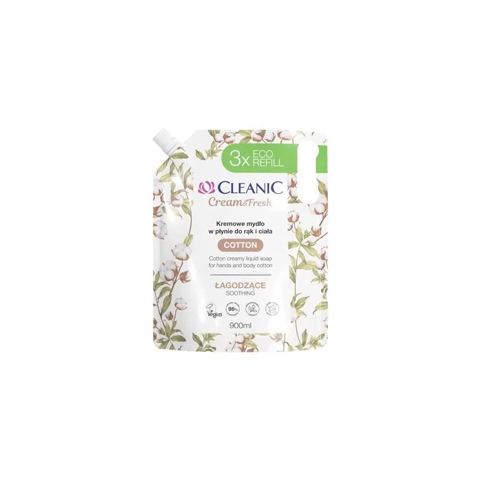 Harper Cleanic Cream & Fresh Cream Soap For Hands And Body Cotton Soothing 900 Ml