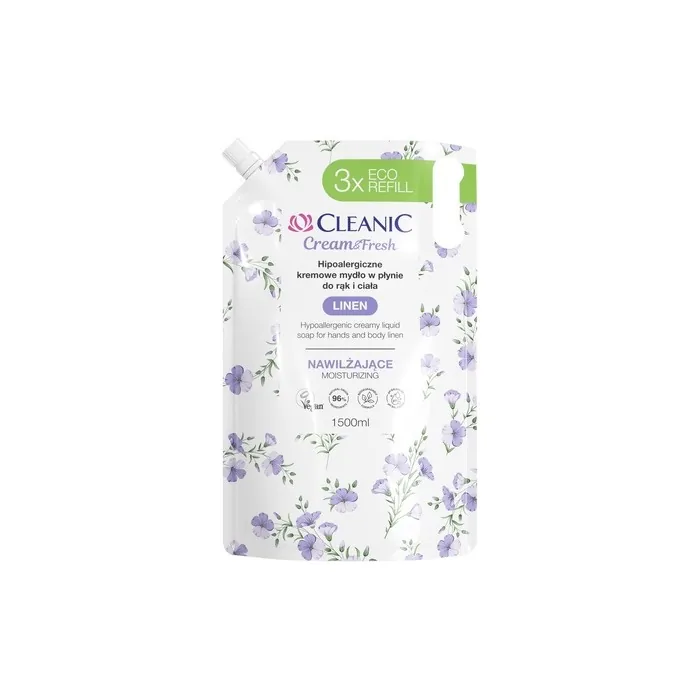 Harper Cleanic Cream & Fresh Hypoallergenic Creamy Liquid Soap For Hands And Body Linen Moisturizing 1500 Ml
