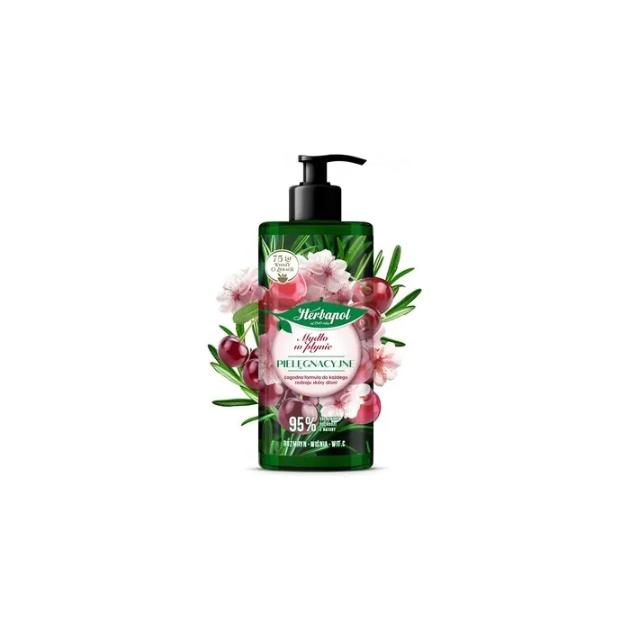 Herbapol Liquid Soap Care Rosemary Cherry Vitamin C 390 Ml