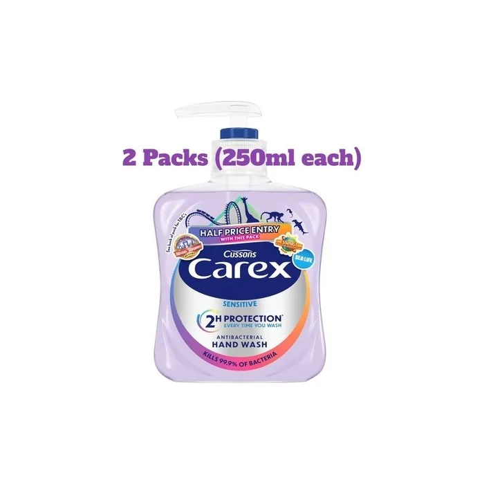 Carex Sensitive Antibacterial Liquid Hand Wash Pump 250ml