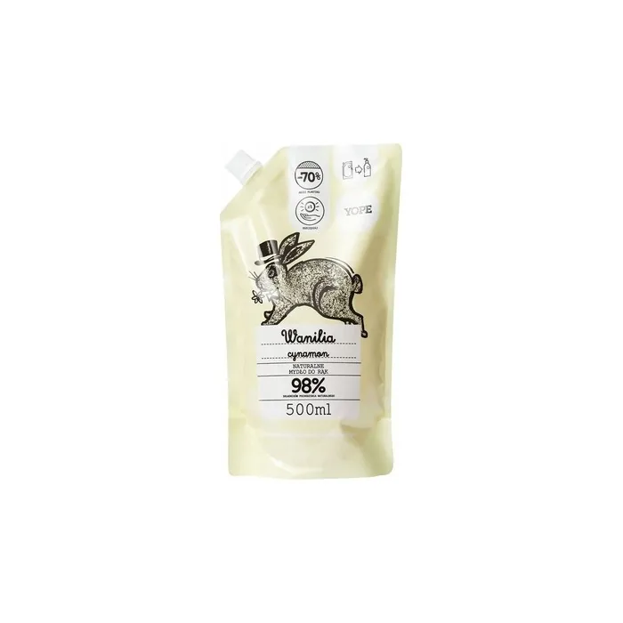 Yope Moisturising Liquid Soap Refill Pack Vanilla & Cinnamon 500ml