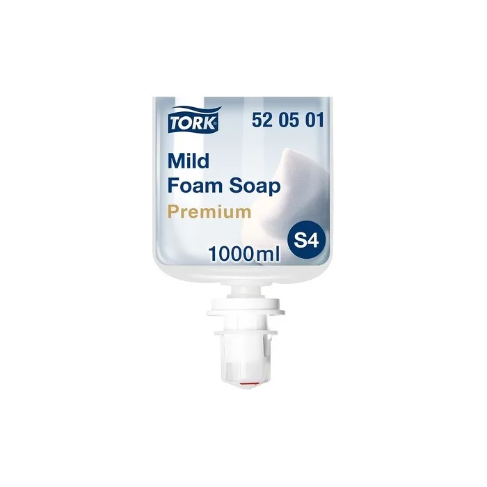 Tork Mild Foam Soap 520501 Skin-friendly All-purpose Soap for S4 Dispenser Systems Premium Quality Fresh Fragrance 1 x 1000ml