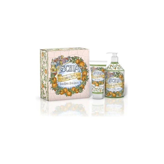 Rudy Le Maioliche Art Edition Liquid Soap Set 500ml and Hand Cream 100ml - Ischia