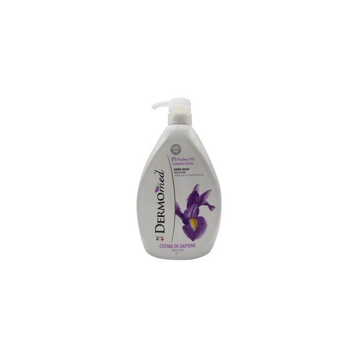 DERMOMED Hand & Face Soap Cream Talco & Iris Dispenser 1000ml
