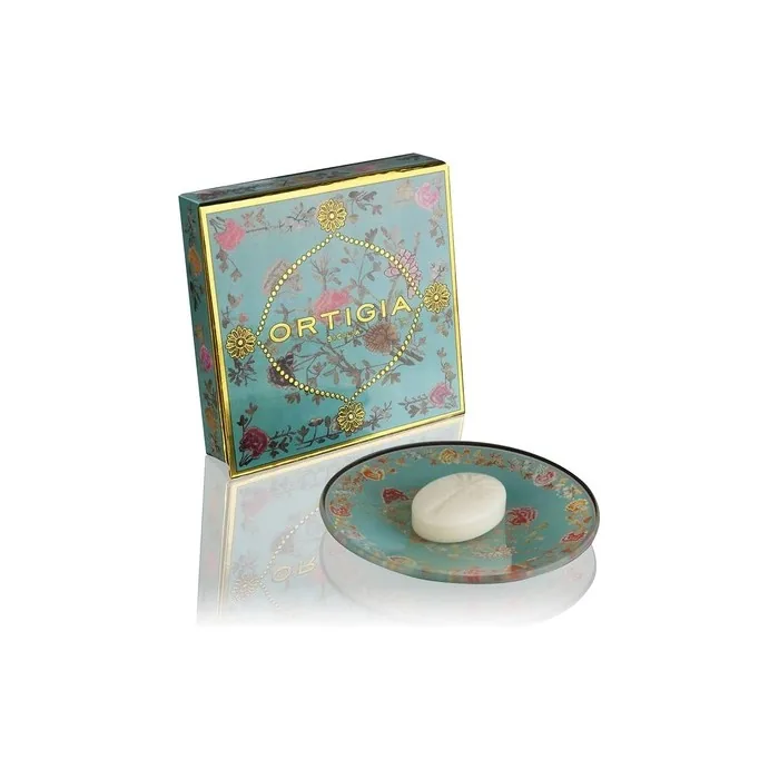 Florio Glass Plate and Guest Soap