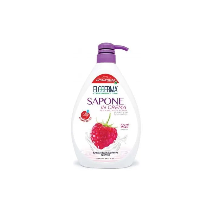 Eloderma Liquid Antibacterial Cream Soap Redberries Dispenser