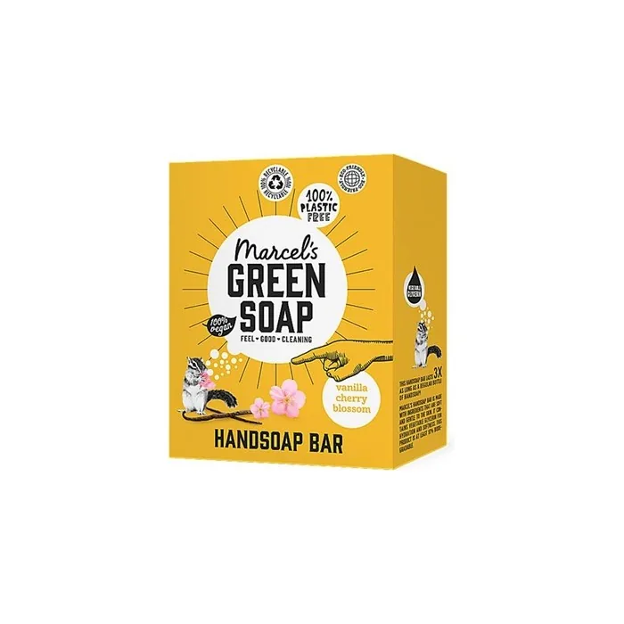 Marcel's Green Soap Hand Soap Bar Vanilla & Cherry Blossom