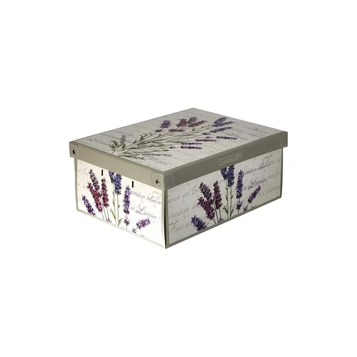 Lavatelli Lavender Cardboard Storage Box with Lid 32x42x17.5cm