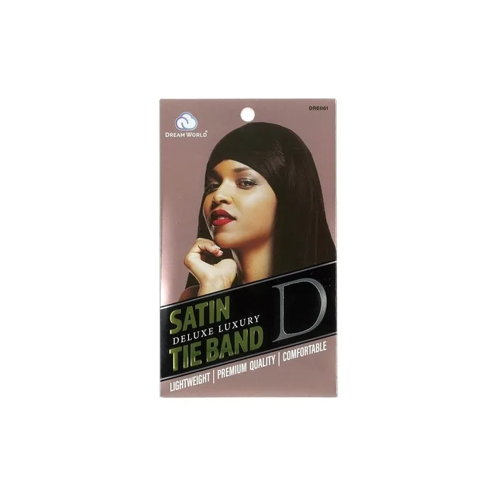 Dream World Women's Satin Deluxe Tie Band - Black