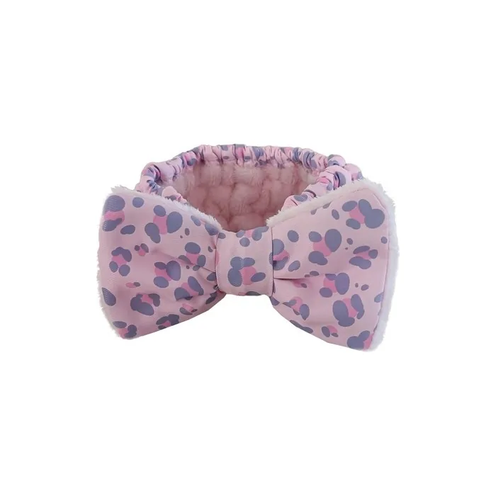 Lexi Pink Leopard Extra Soft Vintage Cosmetics Makeup Headband