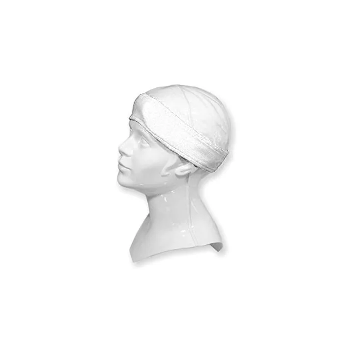 Active Terry Cloth Headband with Velcro - White