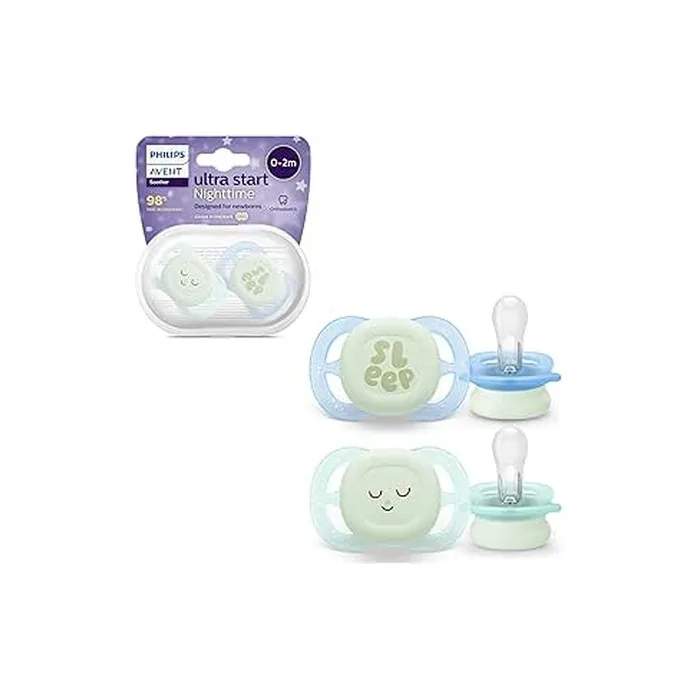 Philips Avent Soother Start Night 2 Pack Soothers For Babies
