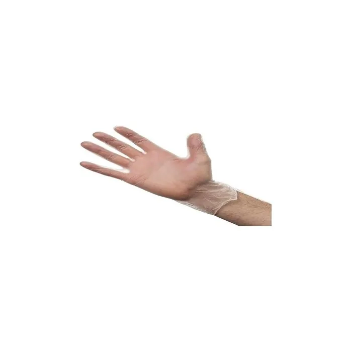 Unigloves Unicare Clear Vinyl Examination Gloves Medium 100 Count
