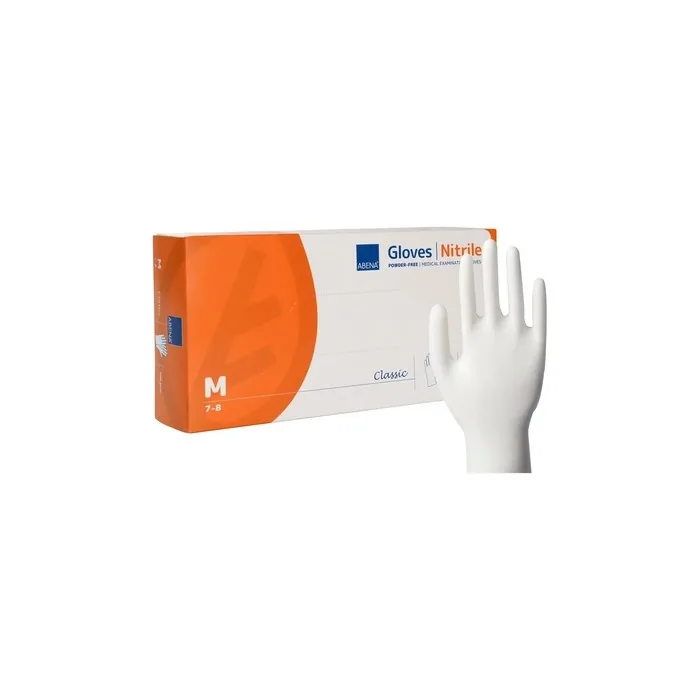Abena Nitrile Powder-Free Gloves Size Medium - 100 Pieces