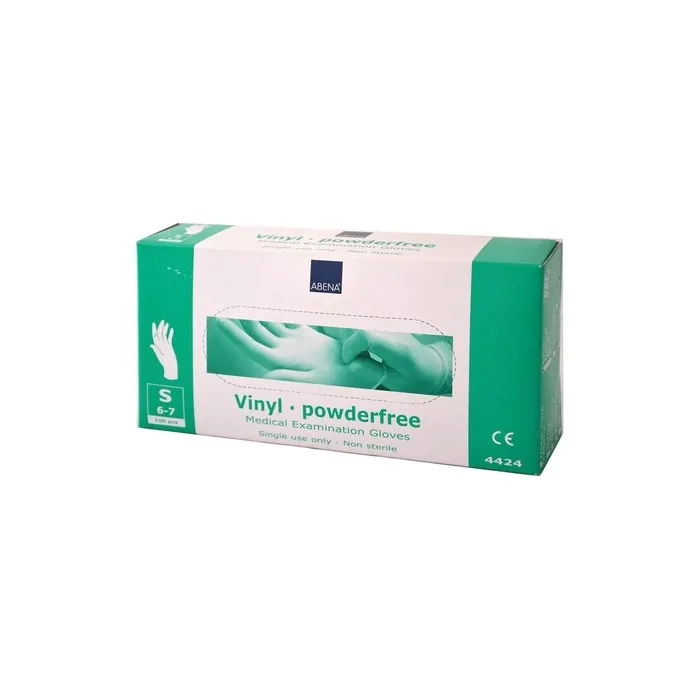 Abena Vinyl Gloves Powder Free Small 100 Count