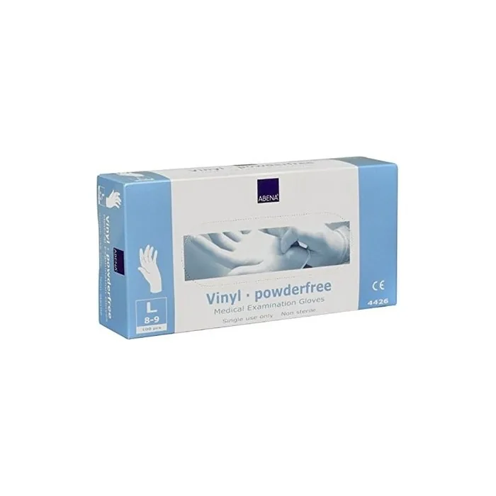 Abena Vinyl Gloves Size Large Transparent 100 Pieces