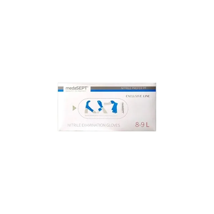 Medisept Nitrile Powder-Free Diagnostic Gloves Size Large - Pack of 100