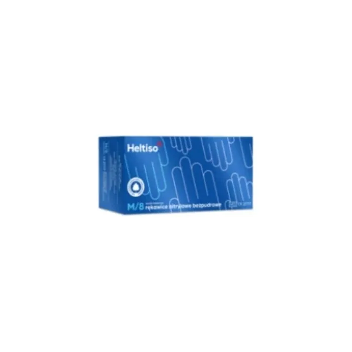Heltiso Powder-Free Nitrile Examination Gloves Blue Size Medium 100 Pieces