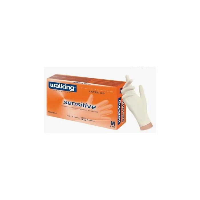 HAIR ON Latex Gloves Size L - Box of 100 Sterile Ambidextrous Gloves for Hair Styling