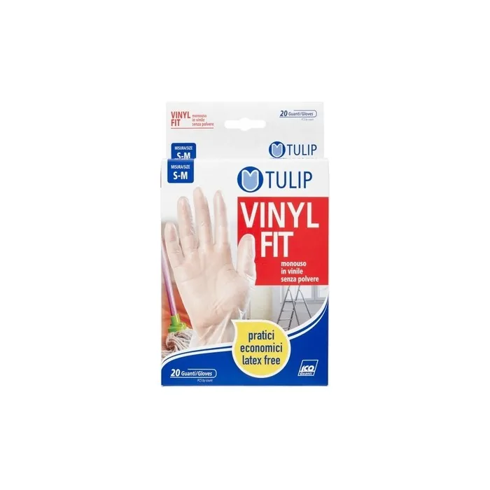 Tulip Vinyl Gloves Small 20 Pieces