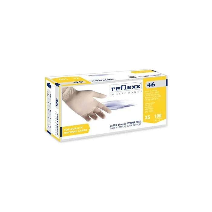 Reflexx Powder-Free Latex Gloves 100 Pieces Size XS