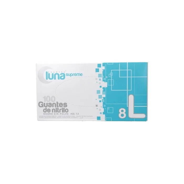Lune Disposable Nitrile Gloves 100 Pieces Black Powder Free