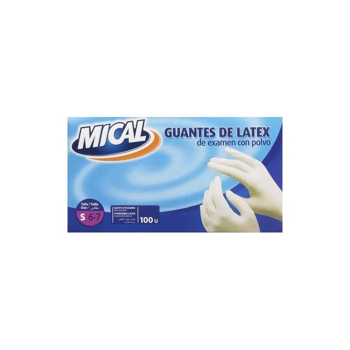 Mikado Mical Exam Latex Powdered Gloves Size Small 100 Pieces