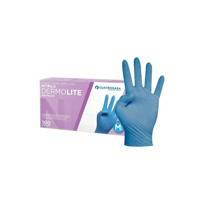 Cuatrogasa Disposable Nitrile Gloves Size S 100 Units - Blue