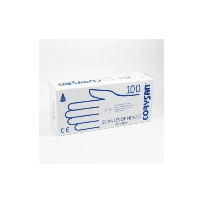 Corysan Nitrile Gloves Size Small Powder-Free Blue - Pack of 100