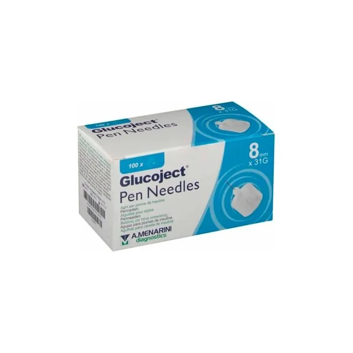 Menarini Glucoject Insulin Needle 31 Gauge 8mm - 100 Units