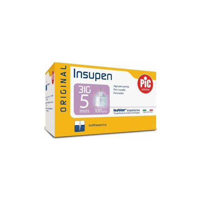 Insupen Original Ultrafine Sterile Pen Needles 31g 5mm - Pack of 100
