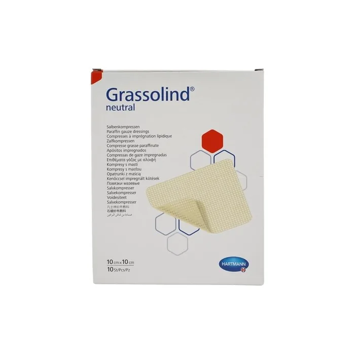 Hartmann Sterile Grassolind 10x10cm Medical Dressing - Pack of 10