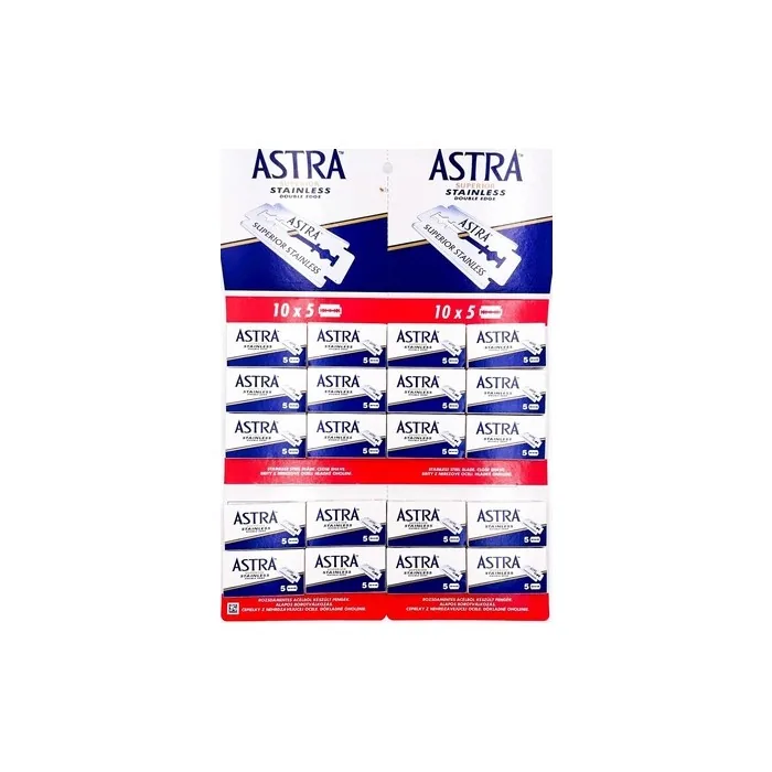 Astra Stainless Double Edge Razor Blades 100 Pieces