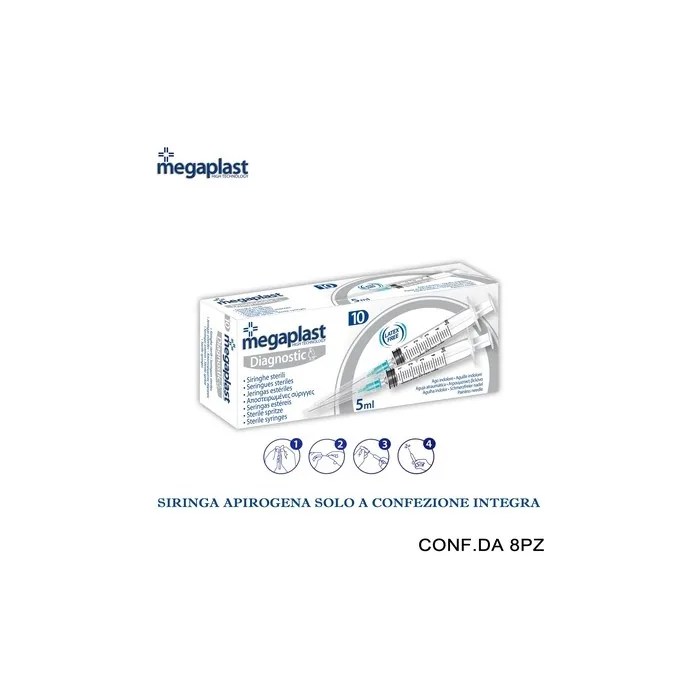 Megaplast Diagnostic Sterile Syringes 5ml - Pack of 10