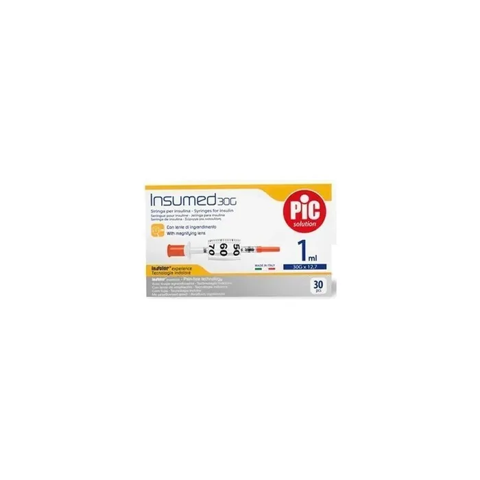 Pikdare Insulin Syringe 1ml 100 Units Gauge 30 - Pack of 30