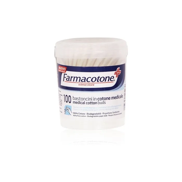 Farmacotone Biodegradable Cotton Sticks 100 Units