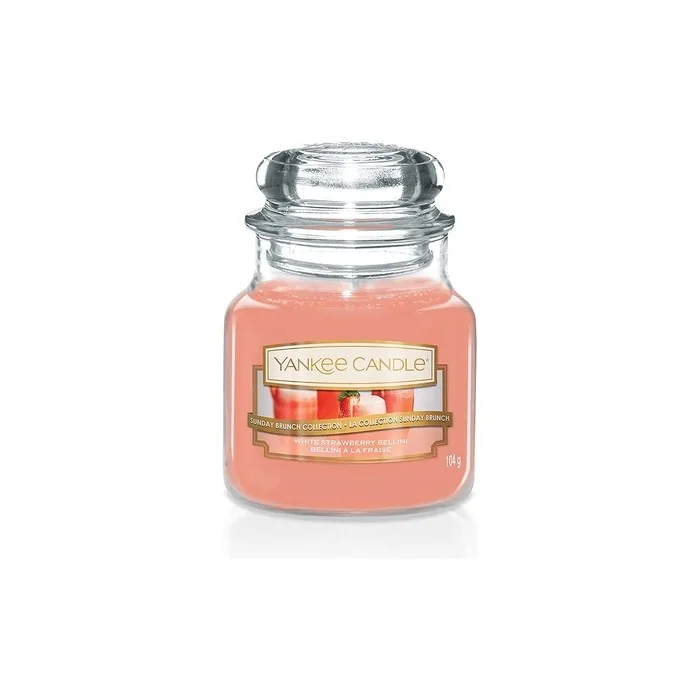 Sunday Brunch Collection By Yankee Candle Small Jar Candle, White Strawberry