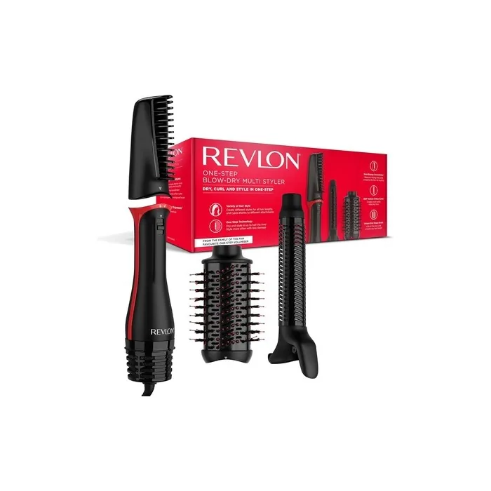 Revlon One-Step Hair Dryer & Multi-Styler 3-in-1 Tool with Detachable Head Curling Iron Hair Dryer Styler RVDR5333 Black Multi Styler