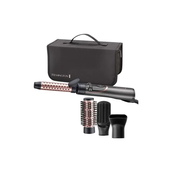 Remington Rotating Hot Air Brush Curl & Straight 3-in-1 Ion Styler with 4 Attachments - AS8606